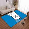 RIPNDIP White Cat Lord Nermal on Bright Blue Background Rug, Meme Street Cat Style Design, Cozy Fan Floor Accent and All Seasons Gift