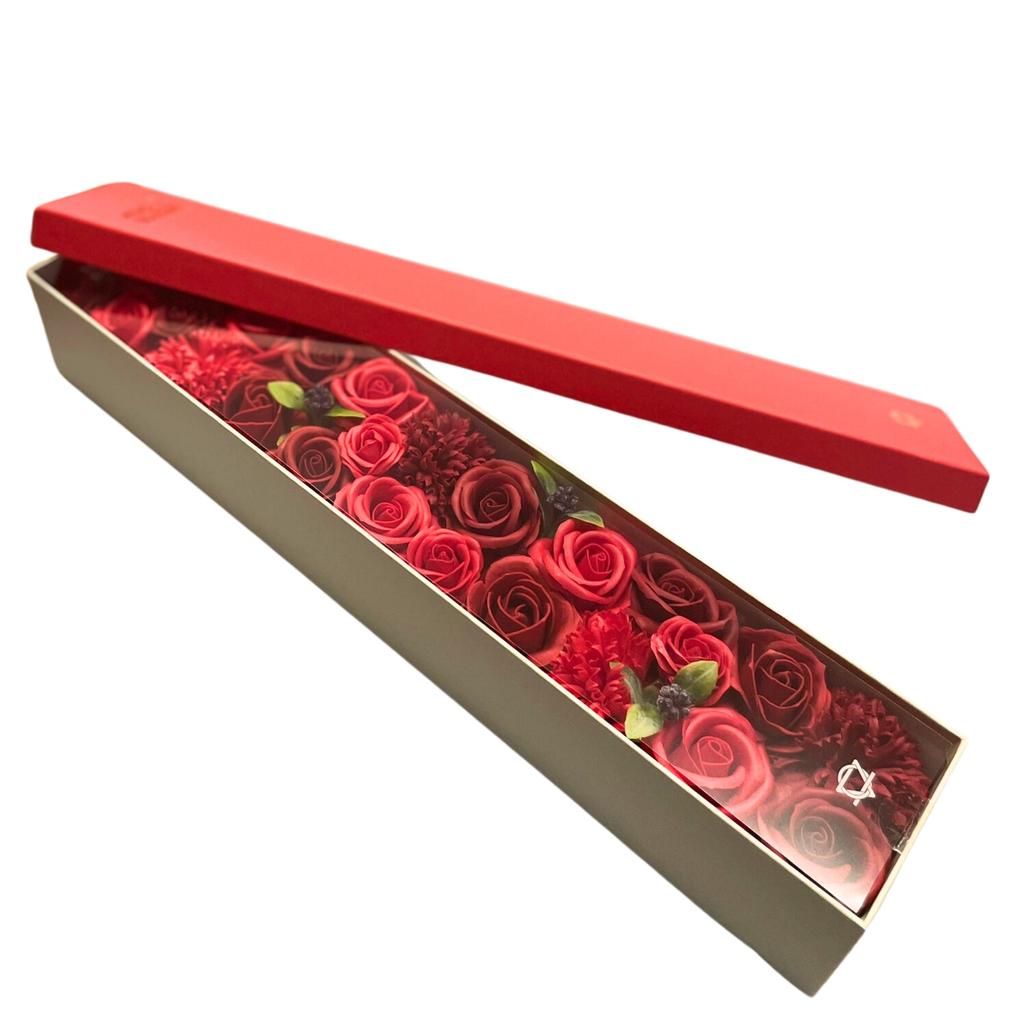 Soap Flowers Extra Long Red Roses