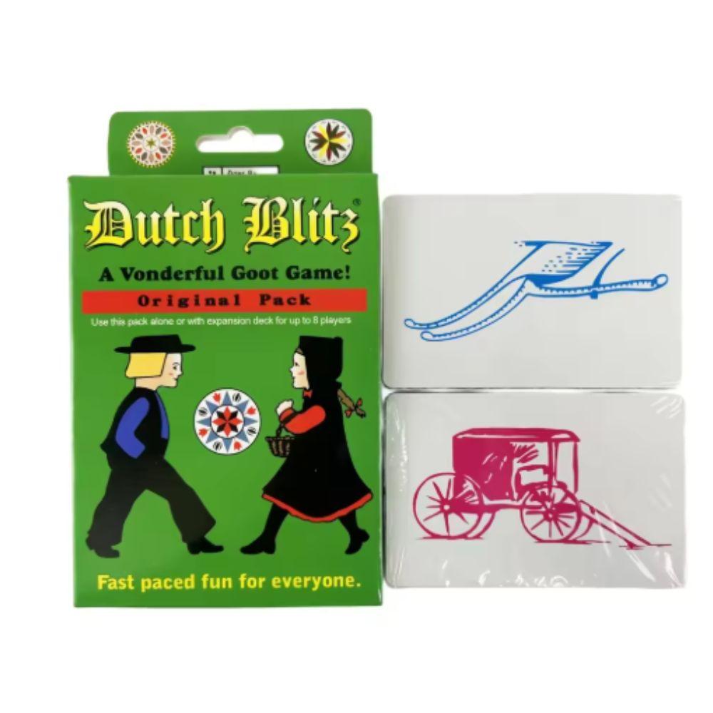 Dutch Blitz and extended combination, fastpaced card game suitable for everyone s fun, family game