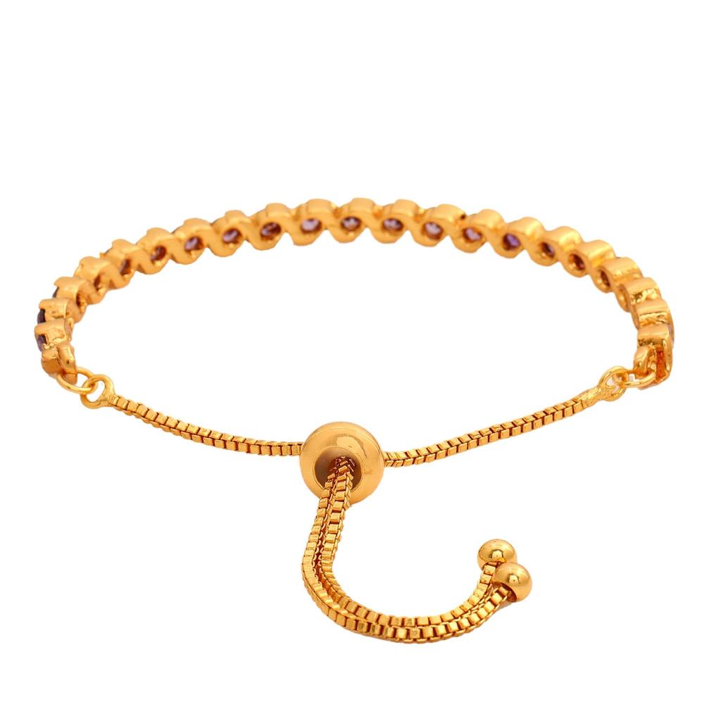 Náramek Estele Candy Blue American Diamond s diamanty pro ženy (nastavitelný)