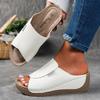 Fashion Women Wedge Slippers Summer 2025 New Fashion Slippers Open Toe Breathable Sandals Comfortable Buckle Woman Shoes Slides Women