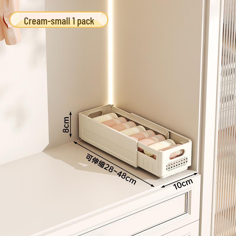Retractable Wardrobe Drawer: Layered Organizer for Pants and Clothing Storage
