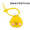 Cute Cartoon Coin Purse Soft 3D Mini Storage Bag Portable Silicone Bee Keychain  Boys Girls