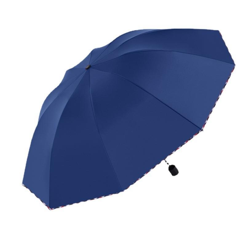 Large oversized umbrella, male and female triple double weather and rain umbrella, enlarged reinforcement, student folding thickened parasol
