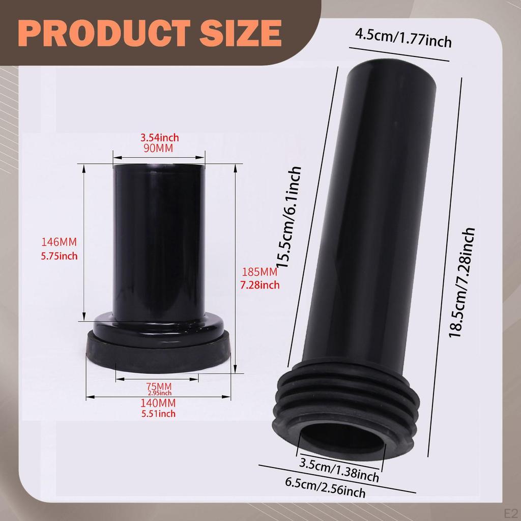 Wall Hung Toilet Tank Connector Set with Screws Easy to Install Sturdy Flush Tube Fittings for Home