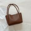 Fashion Tote Bag - Large Capacity Women's Shoulder Bag - Retro Woven Texture Tote Bag