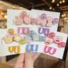 2 Pieces Cute Cartoon Princess Headwear Heart Shaped Elastic Hair Bands Kids Hair Accessories Girls Elastic Hair Ropes