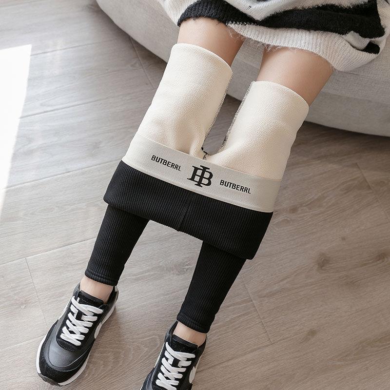 Winter Vintage Thicken Lambwool Leggings Women Warm Fleece Lined Thermal Ankle-Length Pants Sexy Hight Waist Skinny Fitness Leggins