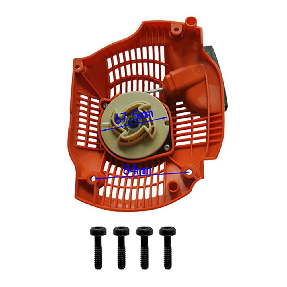 Pull Assembly Recoil Starter Drawstring Mechanism Low-noise Startup Robust Plastic Construction Plastic For 445 Chainsaw