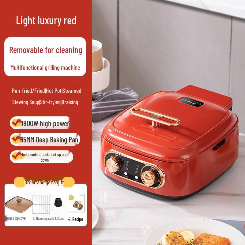 Mondamengda Multifunctional Electric Griddle & Pancake Maker, Double-Sided Non-Stick Frying and Baking Pan