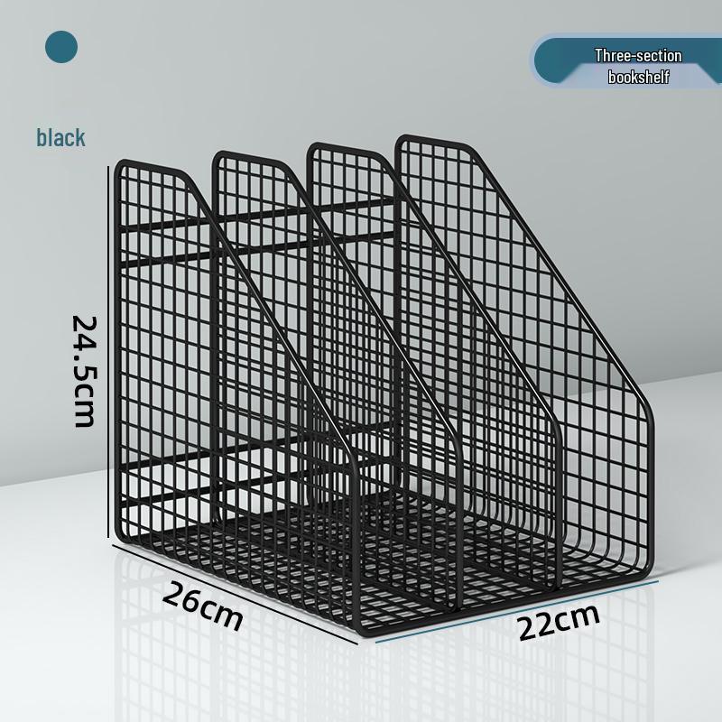 Large Metal Desk Organizer: File Shelf & Storage Box for Office Archives