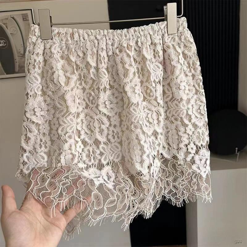 Miniskirt Sexy Transparent Lace Mesh Skirt Shirt Extender Women Summer Mini Black White Short Micro Skirt Ladies Underskirt