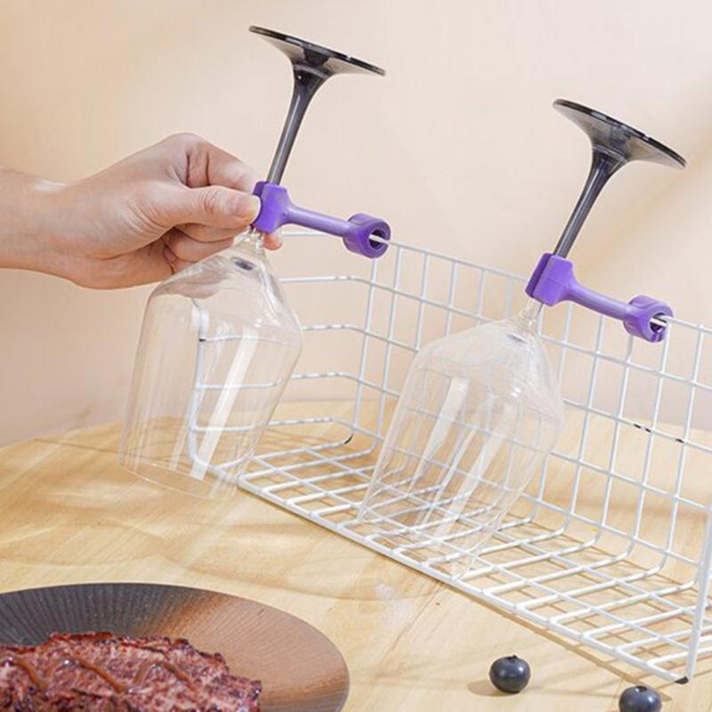 Molded Plastic Wine Glass Placement Aids with Split Ends for Kitchen Cabinets, Dining Storage and Beverage Stations