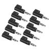 10 Stück 4mm Stapelbare Bananenstecker Lötlose Bananenstecker für SicherheitszubehörSchwarz
