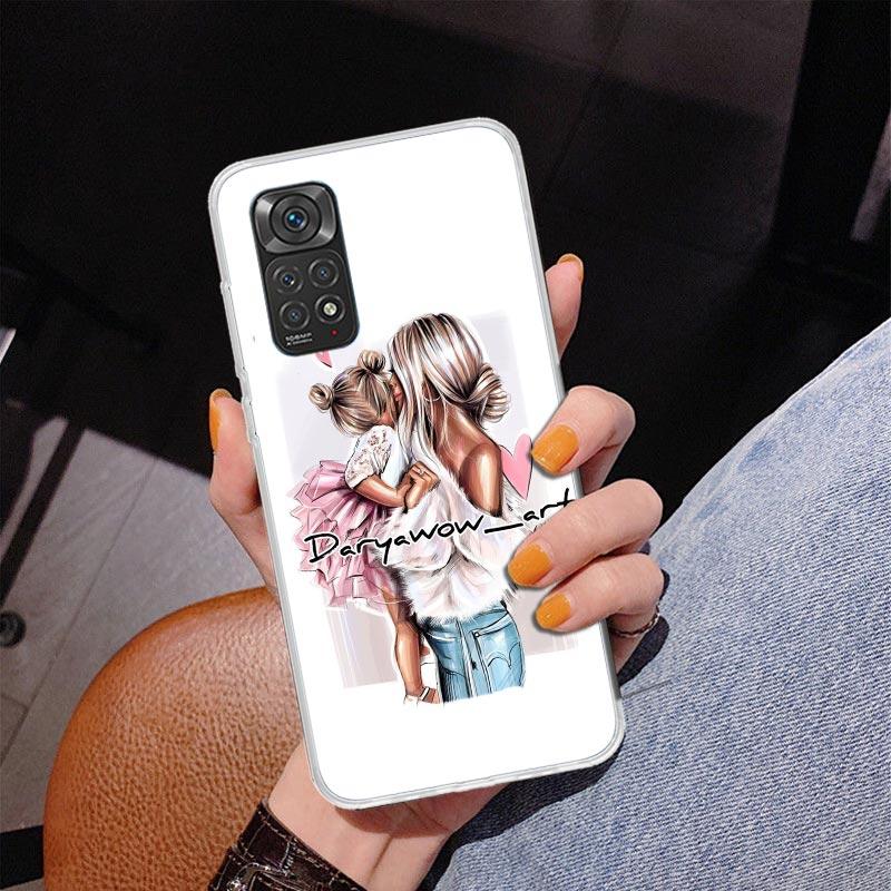 Mom Baby Girls Phone Case For Xiaomi Redmi Note 15 14 13 12S 12 11 Pro Plus 14S 11S 11E 10 10S 11T 5G Personalized Cover Redmi N