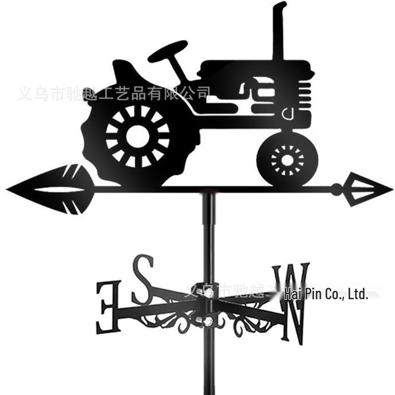 Weather Vane Ornament: Outdoor Wrought Iron Spray-Painted Roof Decoration Metal Craft