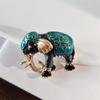 Enamel Colored Elephant Brooch Shirt Mini Elephant Brooches For Women's Pins Chest Flower Collar Pin Sweater Jewelry