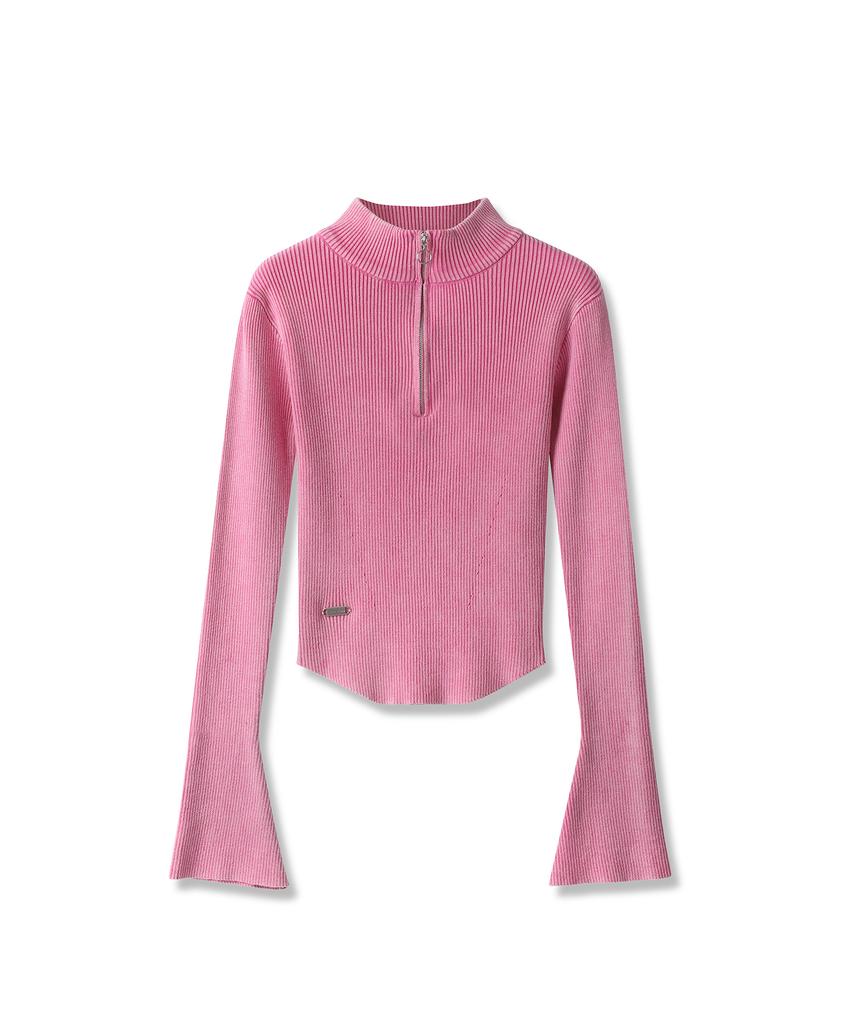 AVANDRESS May Bell Sleeve Half Zip-Up Knit - 3Col