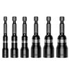 6 Pieces Magnetic Socket Nut Driver Drill Bits with Hex Handle for Professional Machine Repair Household DIY and Auto Parts