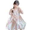 Girls' Floral Mori-Style Summer Princess Dress - Cute Long Skirt for Kids