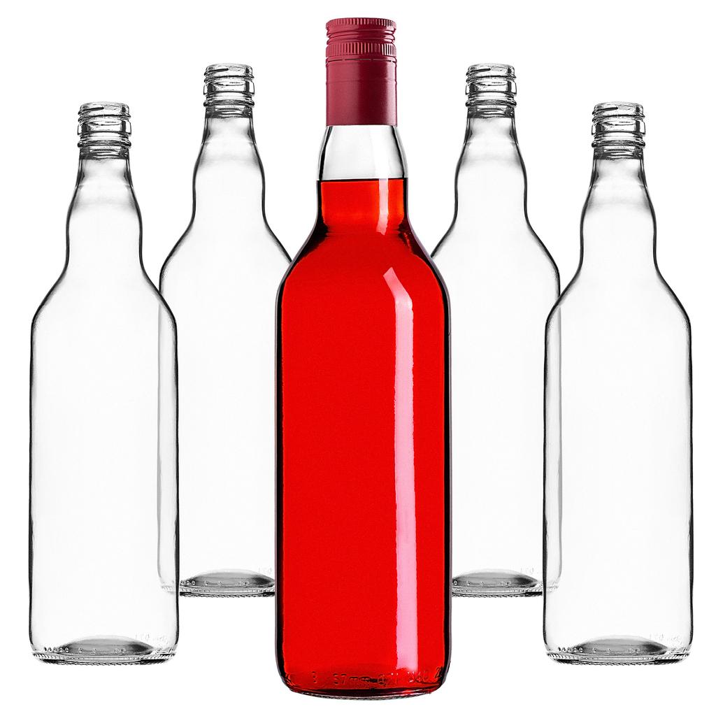 KADAX Glass Bottle 700ml With Long Cap 5pcs.