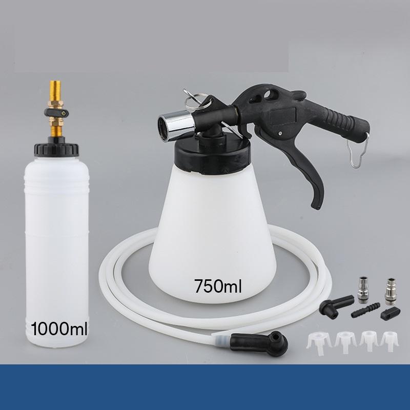 0.75L 1L Dual Oil Pot Brake Oil Replacement Tool Oil Pot Automotive Brake Fluid Injector Pneumatic Brake Oil Replacement Machine
