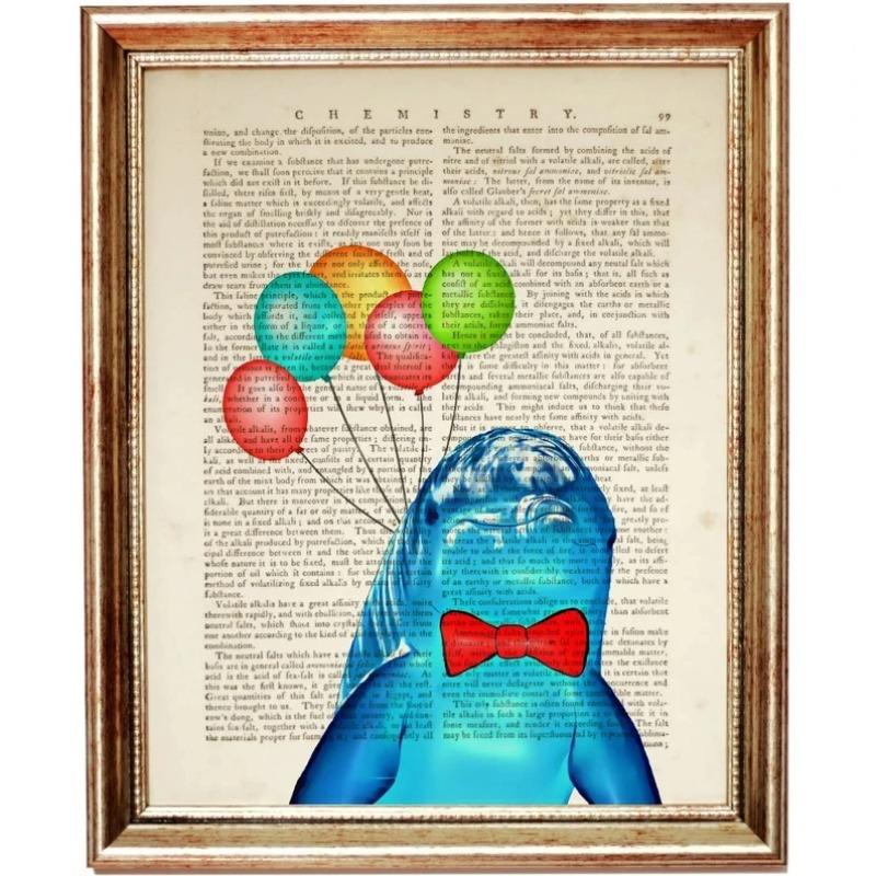 Vintage Funny Animals In Newspaper Art Poster Canvas Painting Puppy Pet Cat Horse Wall Art Pictures Gift Home Decor