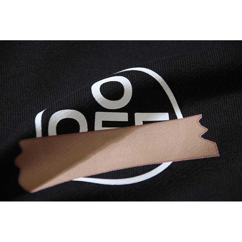Off-White 2026 Autumn and Winter New OW Tape Arrow Pattern Printed Men's and Women's Round Neck Hoodie