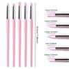 5Pcs/Set Silicone Nail Brush Carving Emboss Hollow Gel Shaping Pink Nail Art Pen DIY Dotting Manicure Tools Accessories