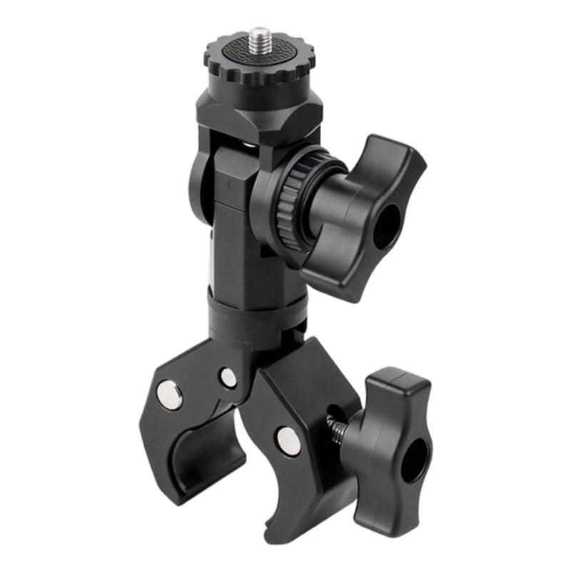 Universal Single Clamp Holder With Full Circles Movement For Action Camera On Motorcycle Bike Bar