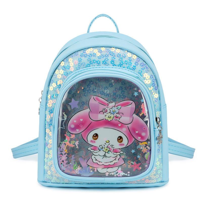 Adorable Cartoon Pu Kids Backpack For Girls School Bag With Cute Kuromi Design