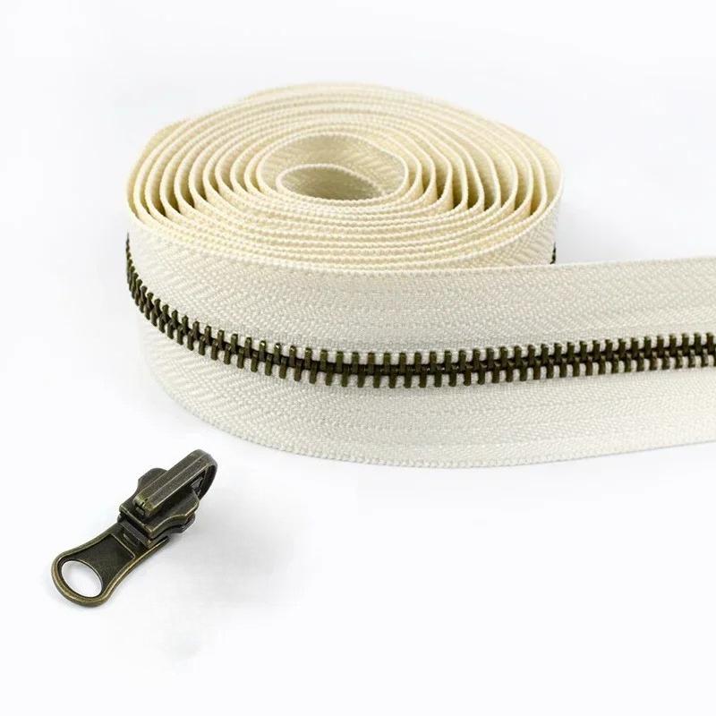 1/2/3/5M Meetee 5# Rollen-Metallreißverschlüsse mit Schiebern Tasche Schuhe Jacke Dekor Verschluss Reißverschluss nach Metern DIY Reparatur Nähzubehör