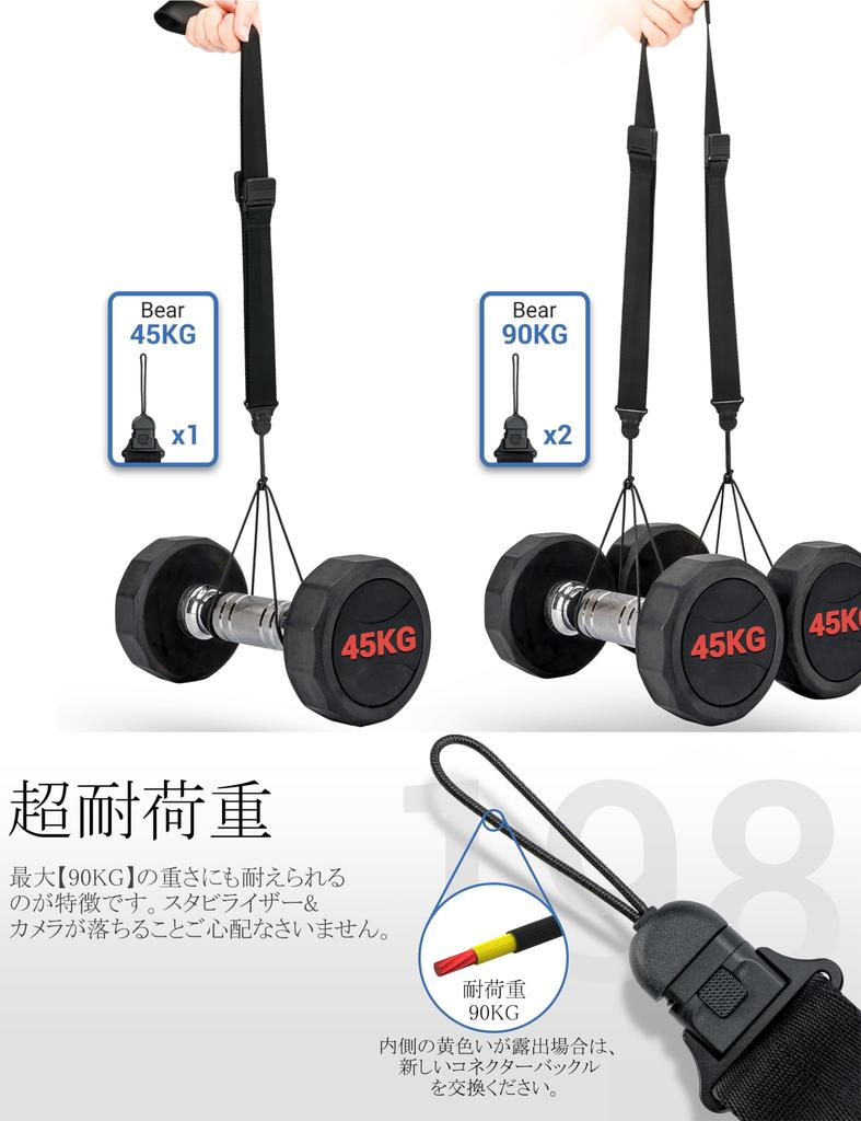 JJC Stabilizer Neck Strap for DJI RS 4 4 RS 3 3 RS 2 RSC with Two NATO Rail Adapters and Frees Up Both Greatly Reduces Quick Easy Attachment and High