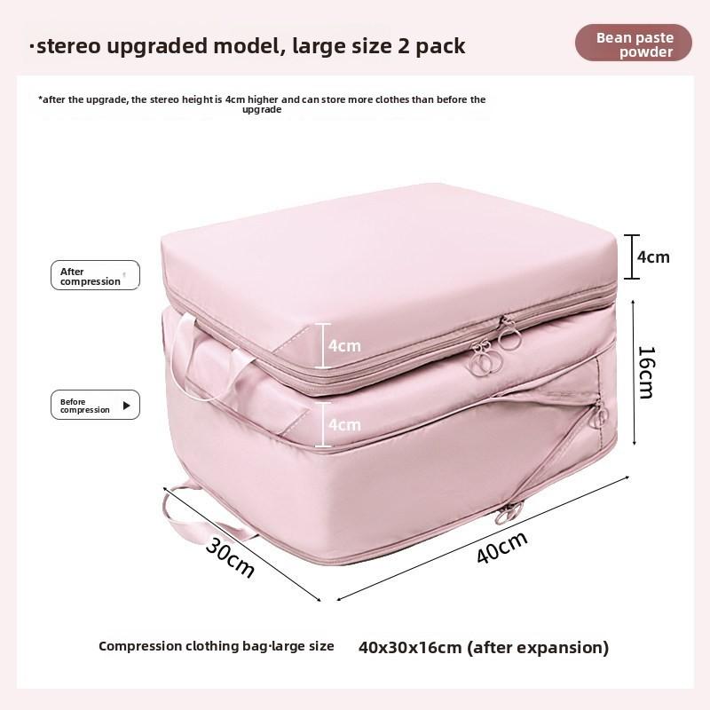 Travel Storage Bag With Memory Fabric For Luggage Organization And Clothing Packing