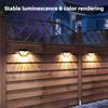 Solar Deck Lights,Solar Powered Fence Lights Dusk To Dawn LED Wall Light Outdoor Lighting Decoration for Step Yard Stair Patio Garden Warm Light