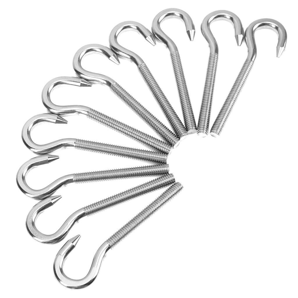 10pcs Screw Hook Stainless Steel High Hardness Cup Hanger for Chemical Industry Mechanical EquipmentM5