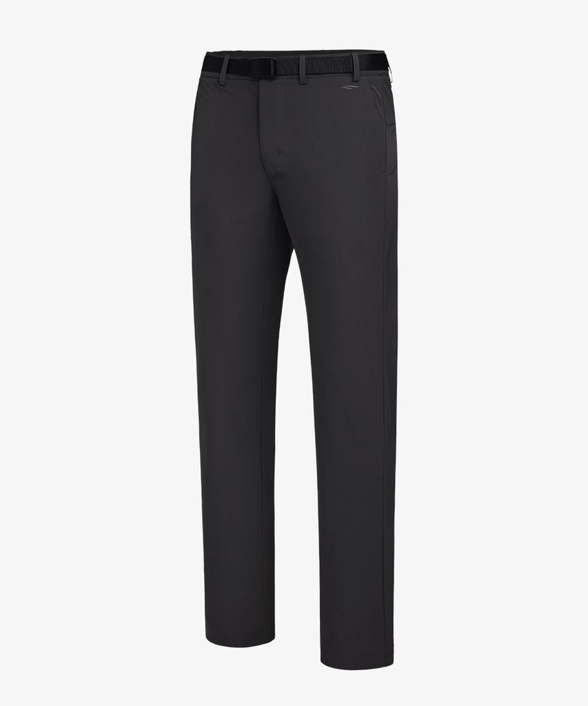 Baellob Plain Good Belt Pants Charcoal