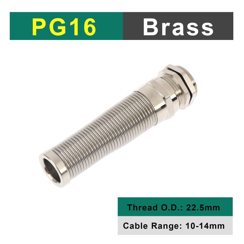 Electrical Nickel Plated Brass Cable Gland Waterproof Strain Relief Anti Bending for 8mm10mm Wire Clips Offices