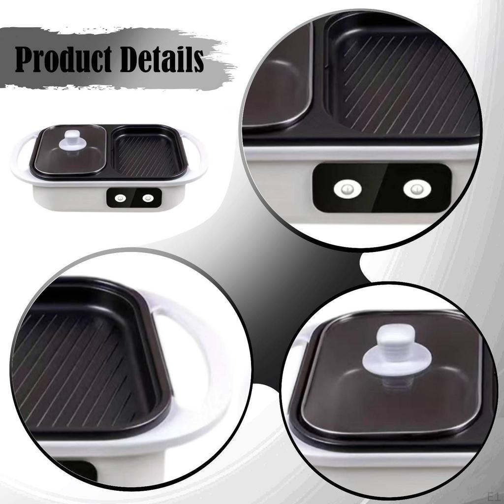 Electric Pot with Grill And Griddle for Camping Soup Party