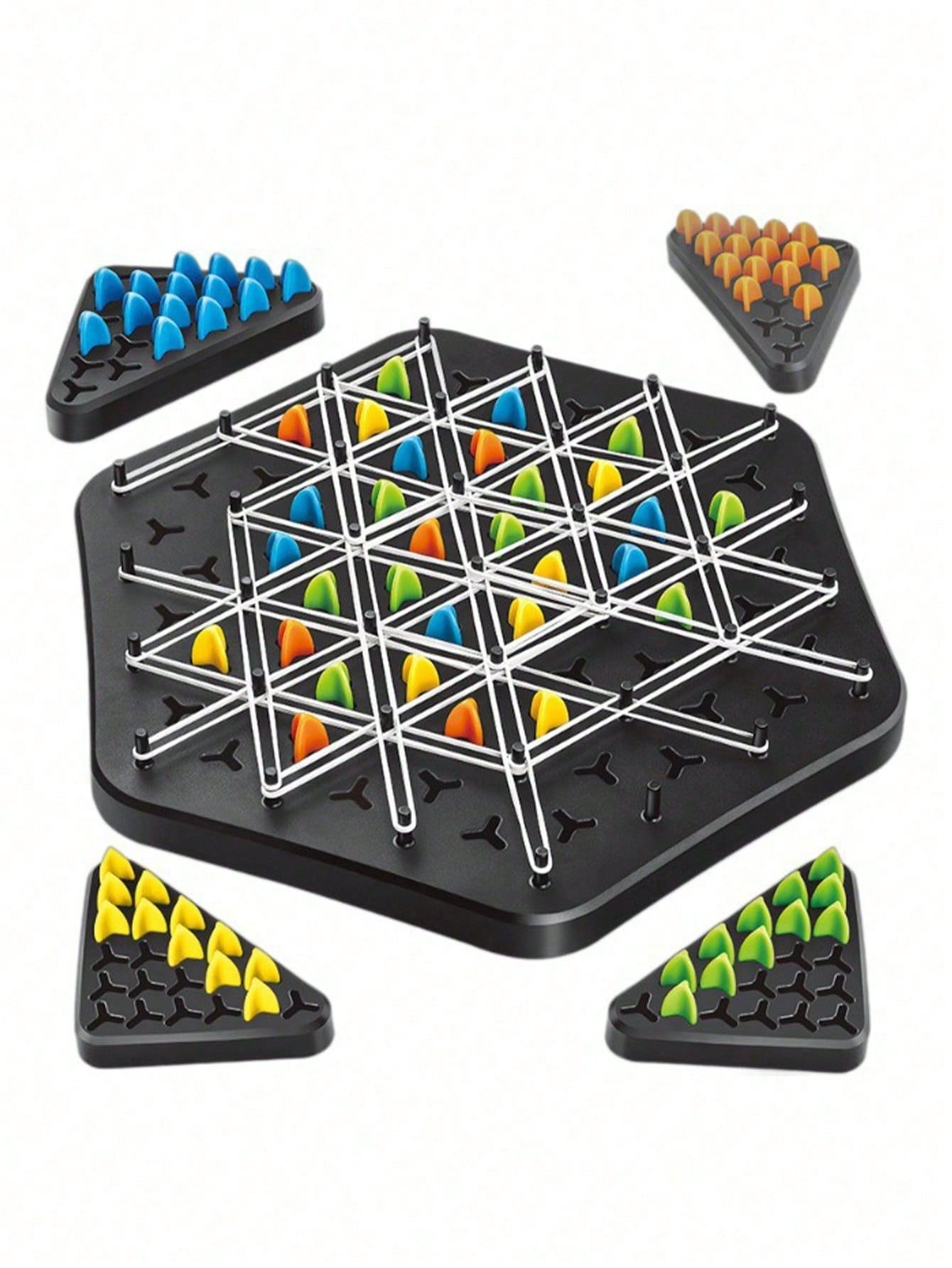 

1 Set Of Geometric Chain Triangle Chess, Desktop Games, Educational Toys, Exercise Thinking And Logic Ability, Holiday Gifts For Boys And Girls чёрный