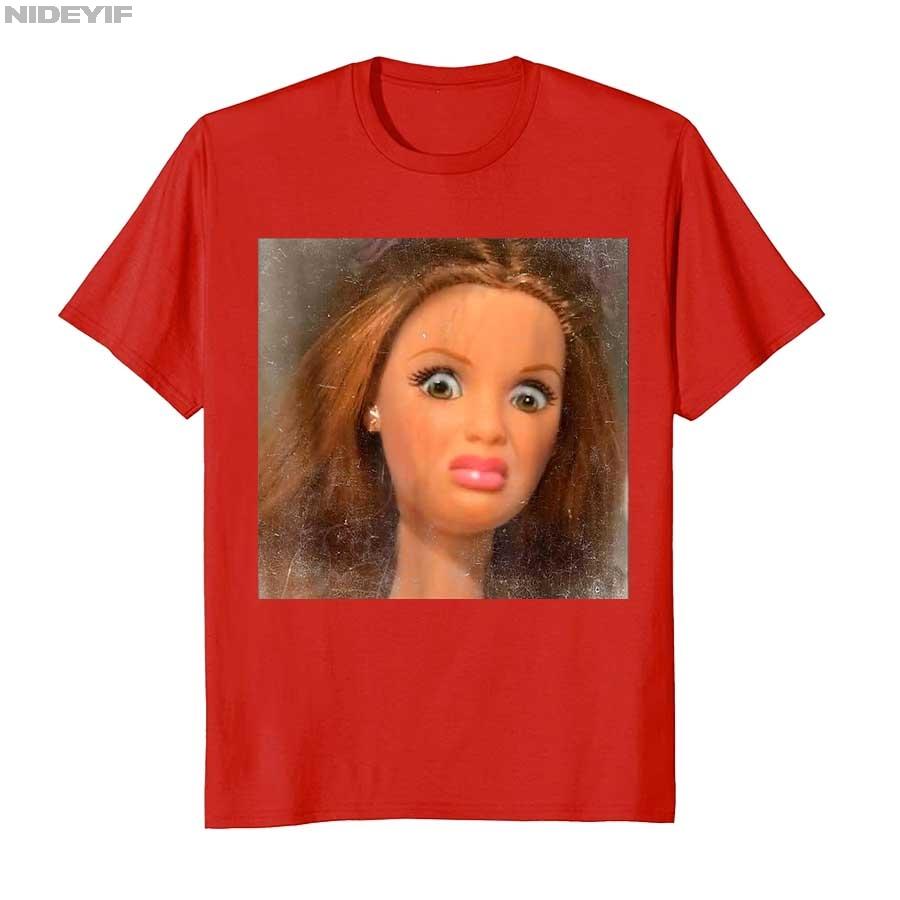 

Funny Disgusting Doll Face Meme T-shirt For Men Women T Shirts Short Sleeve Tops P417 4XL