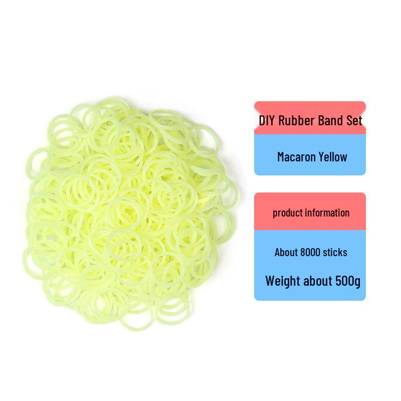 Elastici Arcobaleno in Gomma TPR ad Alta Elasticità da 1,5 cm per Braccialetti Intrecciati Fai da Te per Bambini - Confezione da 500g