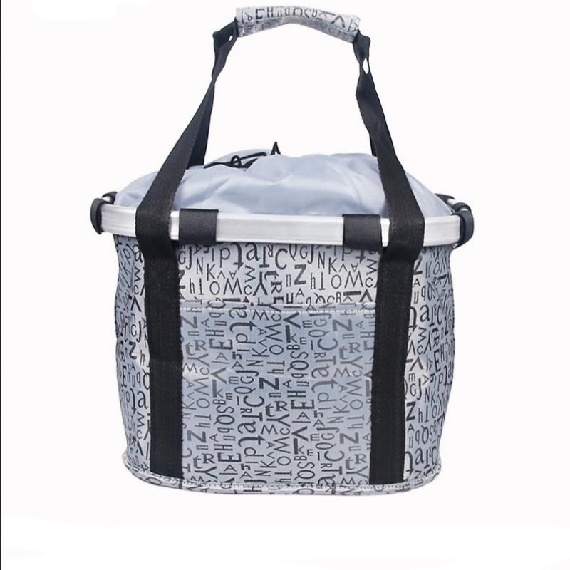 Bicycle Front Basket Bike Small Pet Dog Carry Pouch 2in1 Detachable MTB Cycling Handlebar Tube Hanging Fold Baggage Bag 5KG Load