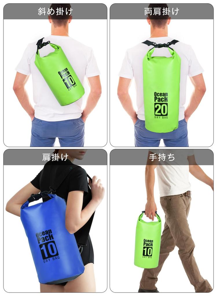 KIMINO Dry Bag IPX6 Waterproof Bag with Waterproof Pouch Drum Type Fully Waterproof Lightweight and Easy to Carry Outdoor Dry Bag Waist Waterproof