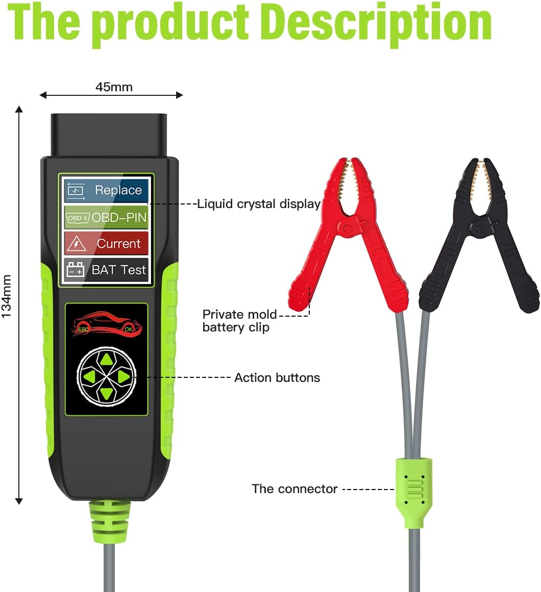 

Original BT400 Load Tester 12V- 24V Car Battery Tester, with OBD II Voltage Test, Battery Diagnostics Tool United States