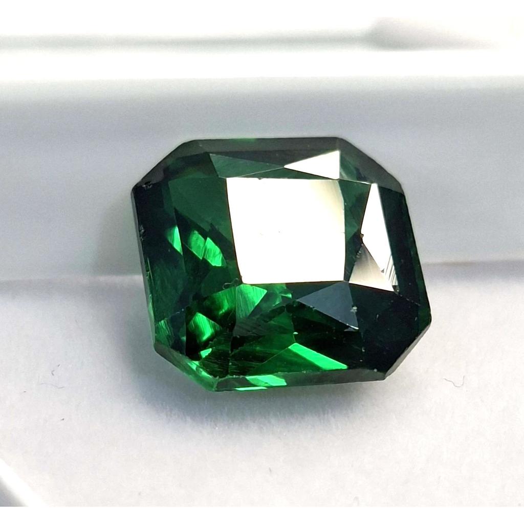 Beautiful Green Tsavorite Garnet 10-12 Ct Asscher Cut Certified Loose Gemstone
