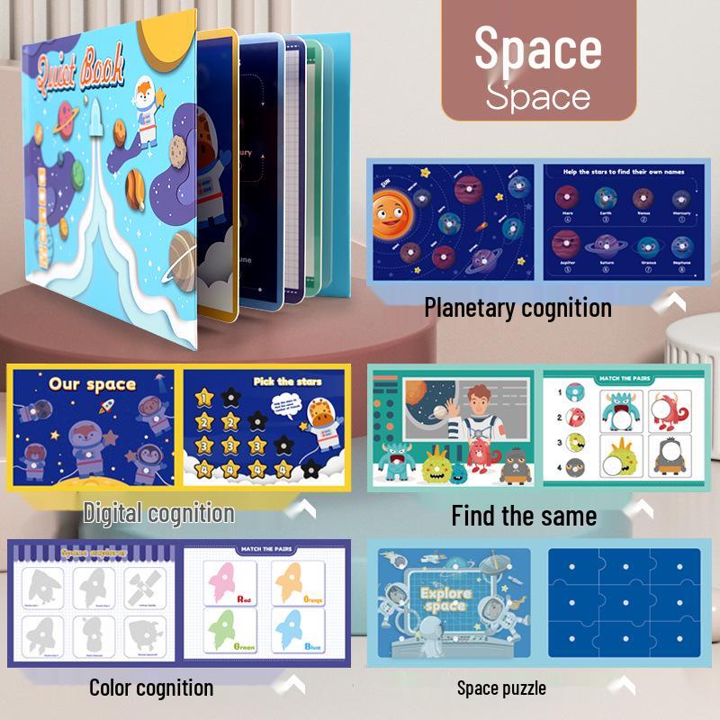 Magisches Aktivitätsbuch zur Tiererkennung für Kinder – wiederverwendbares, leises DIY-Lernspielzeug