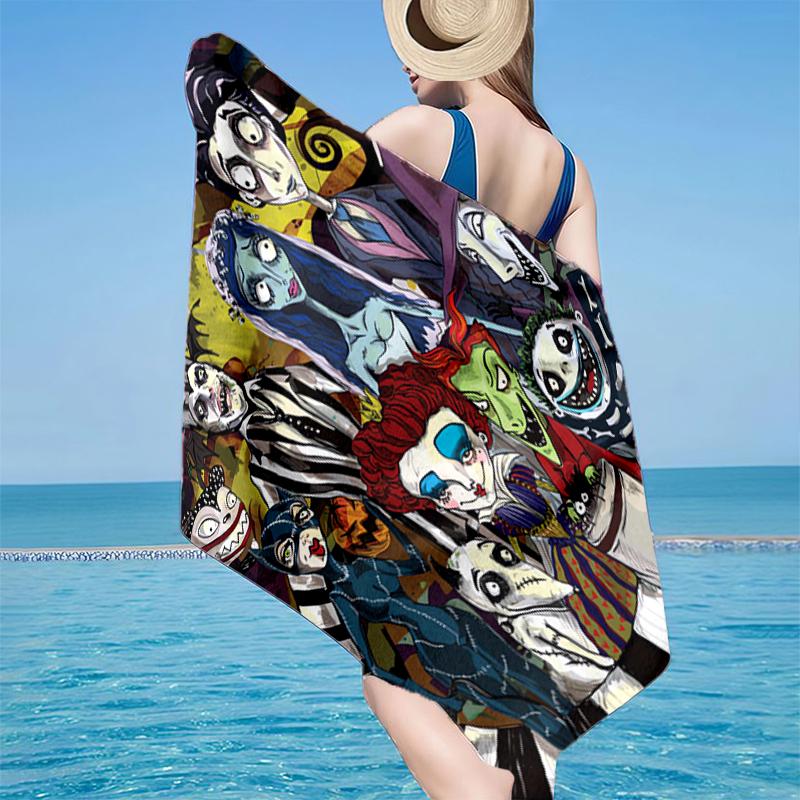 Gothic Corpse Beauty In Bloom Beach Towel, Super Soft Microfiber, Gift for Her/Him, Birthday, for Pool, Beach, Travel, Home Decor Fan Gifts