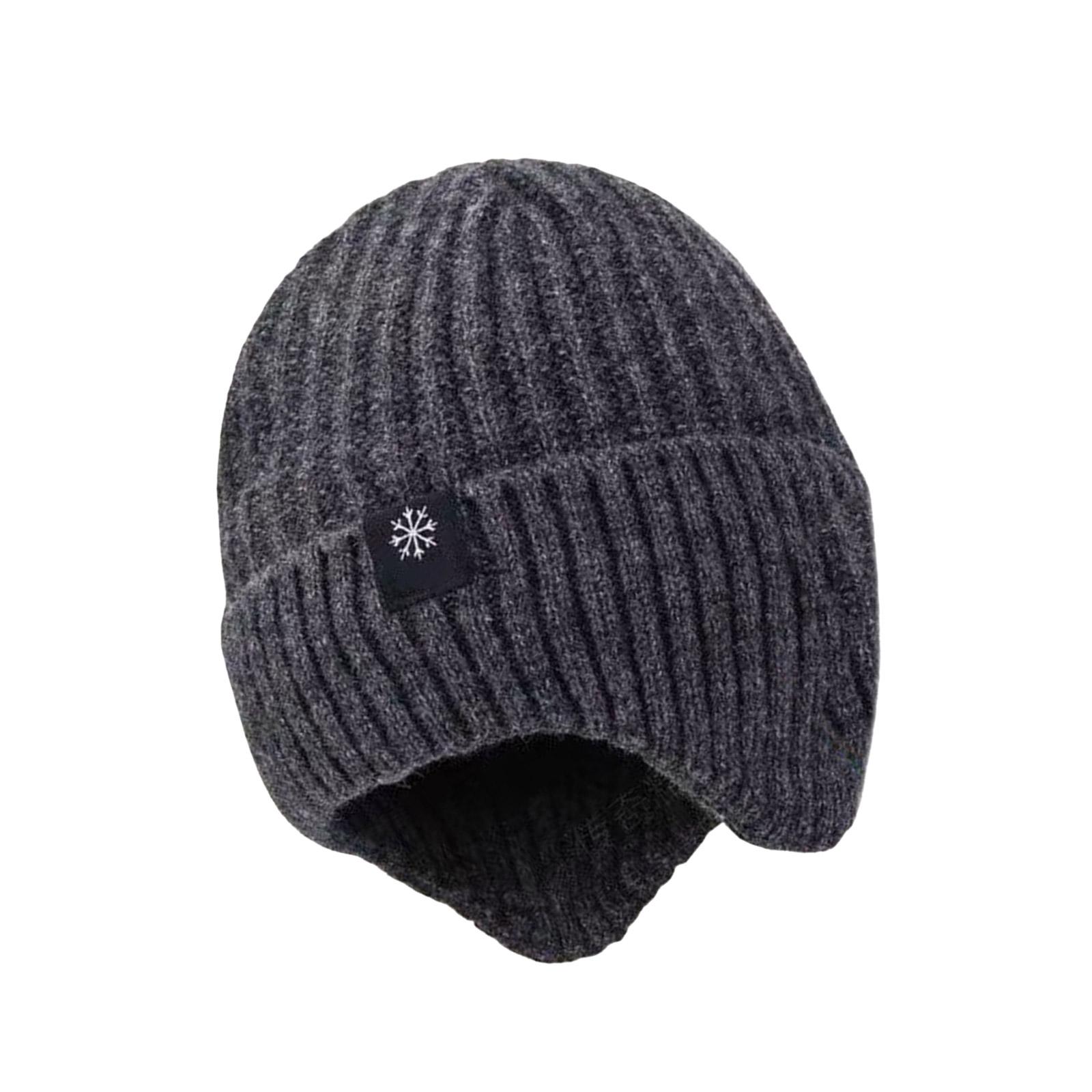 

Men s Winter Thermal Hat High Density Acrylic Ear Flap Hat/Neck Gaiter for Outdoor Activity and Winter Everyday Warmth D сірий