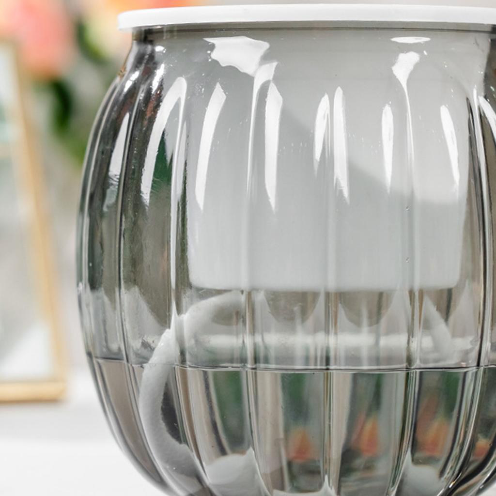 Clear Self Watering Planters Pots Modern Transparent Plants Care Pots for Garden Enthusiast Lover Gift